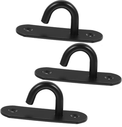 Wandanker Set - Muurhaak - Kracht Training - Roestvrij Staal - 3 Stuks - Zilver