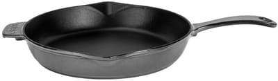 LAVA Geëmailleerde Gietijzeren Koekenpan - Ø 28 cm - 2,30 L - Geschikt voor Inductie en Oven - Grijs
