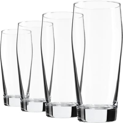 KADAX Bierglazen, 510 ml, klassiek witbierglas, tarwebierglazen van hoogwaardig glas, bierglas voor familiefeesten of feesten, tulpenglazen voor bier (4 x 510 ml)