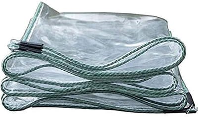 Doorzichtig Zeildoek - Plastic Dekzeil - Buiten Beschermen - Versterkt met Oogjes - 5 x 6 Meter - Transparant