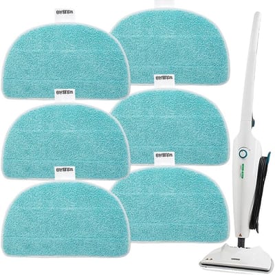 Set van 6 Microvezel Vervangpads voor Stoomreiniger, Geschikt voor Alle Vloeren, Efficiënte Waterabsorptie en Sterke Desinfectie voor Huishoudelijk Gebruik