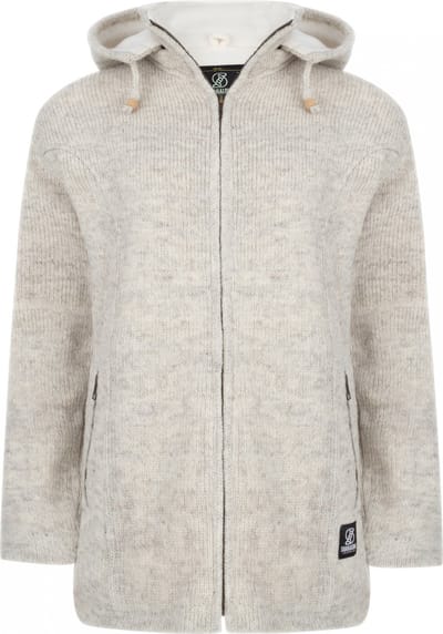 Gebreid Wollen Dames Vest van Schapenwol met Polyester Fleece voering en afneembare capuchon - SHAKALOHA - W Baltonic XXL
