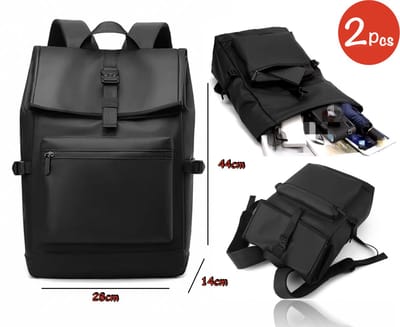 HROIC KNIGHT® Rolltop Rugzakken voor Dames en Heren Backpacks Waterdicht - Laptoptas - Backpack Rugzak - Verstelbare Reistas 20 tot 30L – 2Pcs Zwart