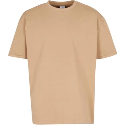 Urban Classics - Rib Cuff Heren Tshirt - S - Beige