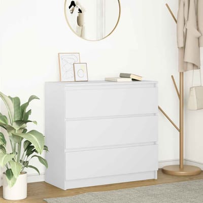 vidaXL - Dressoir - 80x35x76 - cm - spaanplaat - wit