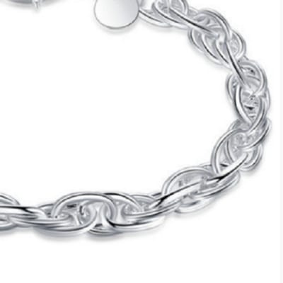 Verzilverd-fantasie -armband -zilverkleur- Charme Bijoux
