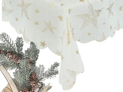 Hangzhou A Link Star Technology Co. Limitted - Tafellaken - Wit - Goud en Zilver Sterren en Sneeuwvlokken