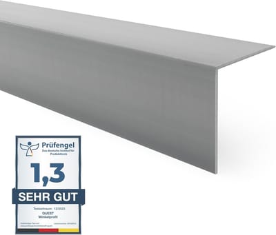 PVC Hoekprofiel Zonder Plakband - Donkergrijs, 20 x 20 mm, 200 cm