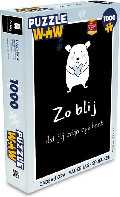 Puzzel Quotes - Opa - Zo blij dat jij mijn opa bent - Spreuken - Legpuzzel - Puzzel 1000 stukjes volwassenen