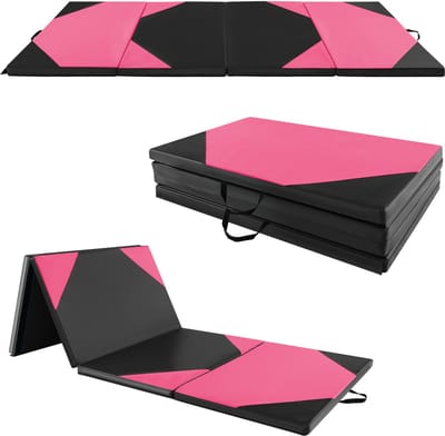 COSTWAY Zachte vloermat, inklapbaar, 240 x 120/300 x 120 cm, gymnastiekmat, draagbaar, yogamat, turnmat, klapmat, fitnessmat