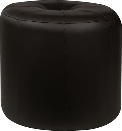Mood poef hoog-lederlook-bruin chocolat-40x34x40 cm