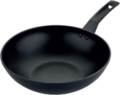 Duurzame 29cm Wokpan - Antikleef Roerbakpan - Geschikt voor Inductie - Vaatwasser- en Ovenbestendig - 10 Jaar Garantie