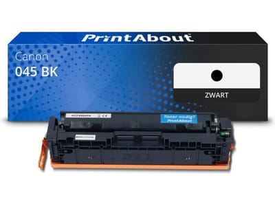 PrintAbout huismerk Toner 045 BK  Zwart Geschikt voor Canon