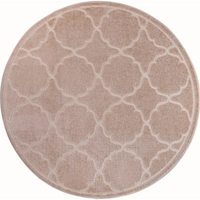 Muratap Berlin outdoor vloerkleed binnen en buiten laagpolig tapijt tuin - 120 cm rond