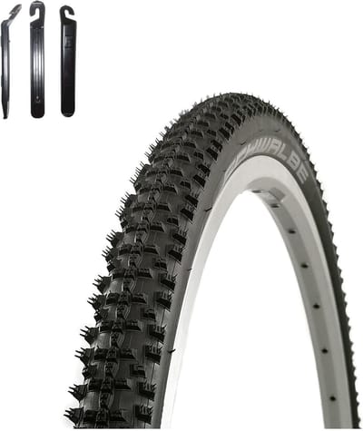 Fietsband Zwart - Buitenband Mountainbike - Allround Gebruik - Inclusief Bandenlichter - 37-622 28 Inch - Zwart