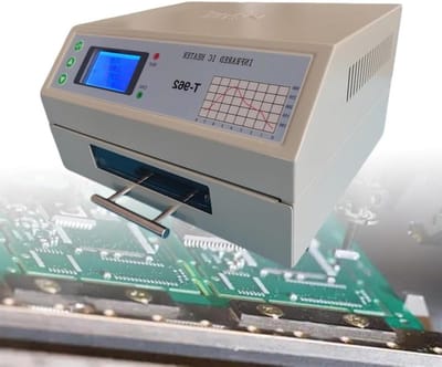 Reflow Soldeermachine - Soldeerapparaat Oven - Printplaten Solderen - Automatische Besturing - 300x320 mm - Zilver