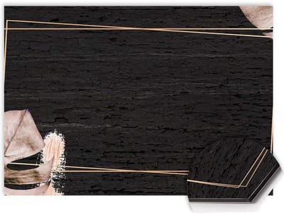 KitchenArt - Midnight Leaves Spatscherm - 120x60 cm - Spatscherm Achterwand Keuken - Spatwand Keuken