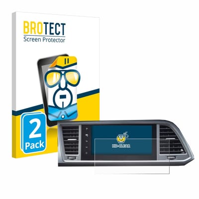 BROTECT - Screenprotector voor Seat Ateca Style 2021 Infotainment System 9.2" - Folie Beschermfolie transparant 2 Stuks