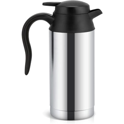 12V 750ml Roestvrijstalen Elektrische Auto Waterkoker Verwarmbeker Koffiemok Reis Waterfles black