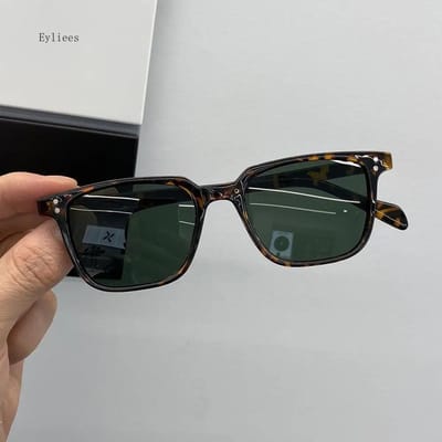 Lunettes de soleil carrées vert foncé léopard pour homme Lunettes de soleil homme Lunettes de soleil designer Voyage Vintage Oculos De Sol lunettes de soleil pour hommes