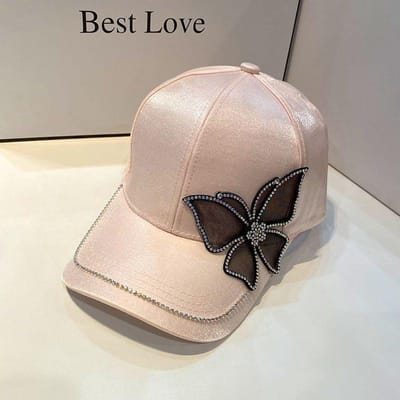 Baseballpet Dames Zomer Mode Diamant Studded Strik Zonbescherming Eendensnavel Pet Veelzijdige Zomerhoed one size gray