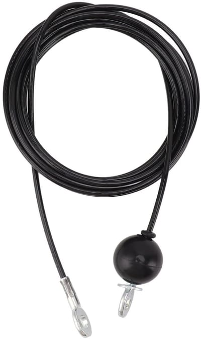 Dailygoods- Staaldraad Fitness-katrolkabel Heavy Duty - Verstelbare lengte - Geschikt voor homegym - Veelzijdige fitnesstraining - Eenvoudige installatie - Zwart PU materiaal - Fitnesskabel