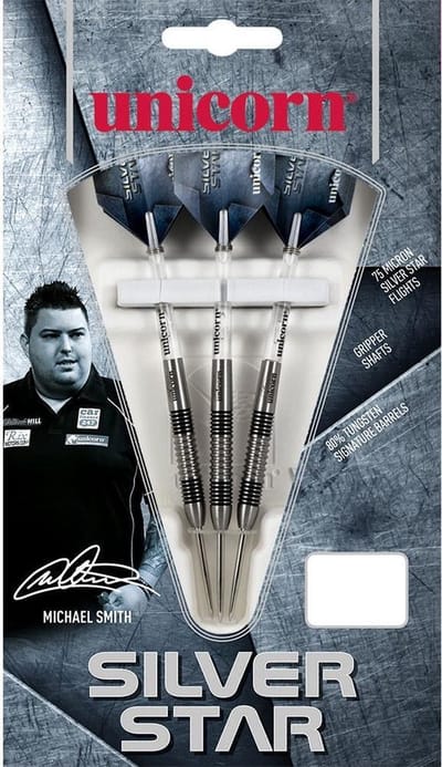 Unicorn Silverstar Michael Smith 80% - Dartpijlen - 24 Gram