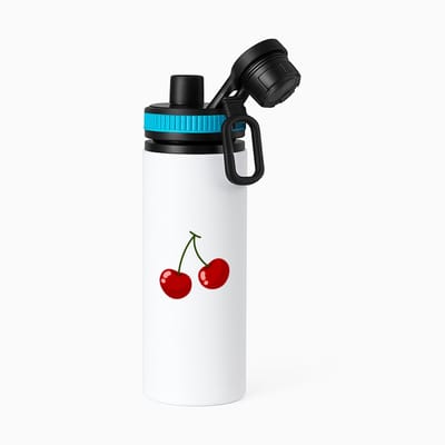 Hacebo® - Kers waterfles met draaidop blauw - Kersen - Fruit liefhebbers - Fruit - bessen - gezond eten - water fles - 850ML