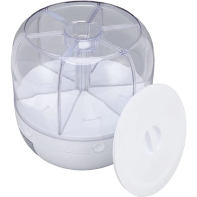 Distributeur de céréales 6 compartiments PP Rotation Anti-insectes Organisation de stockage de céréales pour cuisine domestique 10 kg white
