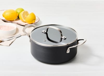 ISENVI Victoria Forged Kookpan met Deksel - 20 cm - Keramisch - RVS Greep - Geschikt voor Inductie - PFAS, PTFE Vrij