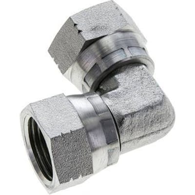 90Graden JIC Hoekfitting UNF 7/8''-14 Staal 210Bar (2950.5Psi)