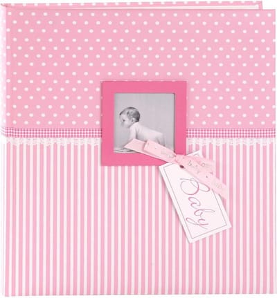 GOLDBUCH GOL-15801 babyalbum SWEETHEART roze als fotoboek - blanco pagina's - met fotokader op de kaft