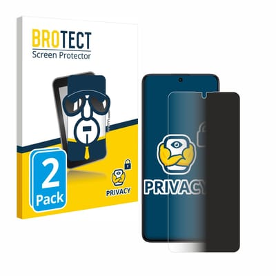 BROTECT - privacy screenprotector voor Xiaomi Redmi Note 13 Pro 5G / 4G - Folie Beschermfolie Blauwlichtfilter 2 Stuks
