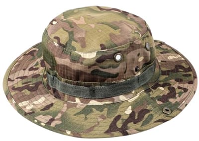 Zonnehoed met brede rand voor mannen en vrouwen - UPF 50+ UV-bescherming, opvouwbare camo emmerhoed voor vissen en safari