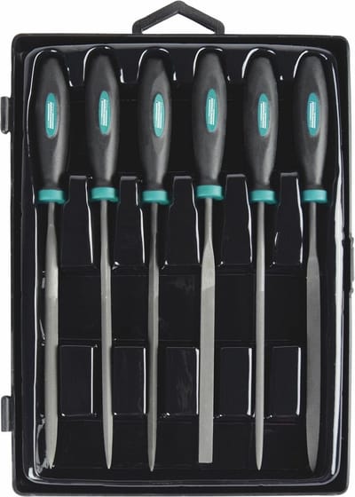 Brüder Mannesmann Sleutelvijlen (set van 6 stuks) in koffer