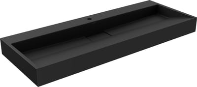 Mexen Ava opbouw wastafel van conglomeraten 1/O 120 x 46 cm, zwart - 23011271