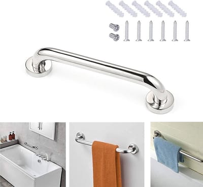 Wandbeugel - Extra Grip - 30cm - Handgreep / Wandgreep Voor Badkamer / Douche / Toilet - Toiletbeugel - Badgreep - Douchegreep - Non-Slip Grab Bar - Keuken - Trap - Handgreep Keukenkastjes - Veiligheidsgreep - Inclusief Schroeven