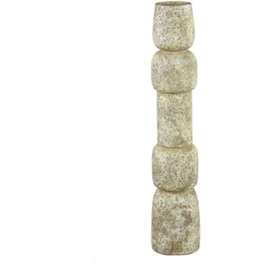 PTMD - Kandelaar Terrina - Beige - 15x15x70cm