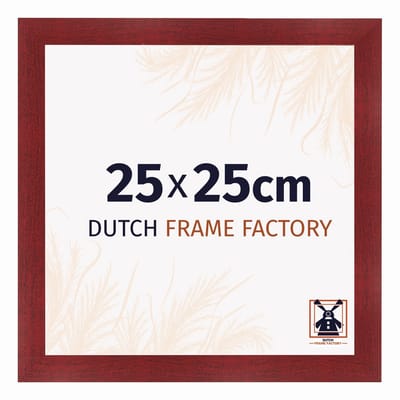 Fotolijst 25x25 cm - MDF - Wijnrood Geveegd - Praag