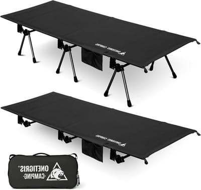 Opvouwbaar Veldbed - Campingbed Vouwbed - Outdoor slapen - 2 Hoogte Verstellingen - 190 x 70 cm - Zwart