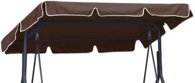 FEROCITY - Vervangend dak tuinschommel, universeel zonnedak voor 3-zits schommelbank, voor Hollywood-schommel - dakbedekking - Waterafstotend - 112 x 166 cm - Cordura - Braun
