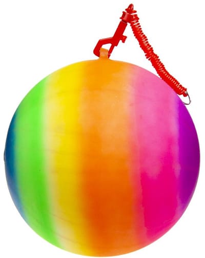 Duckiez Beachbal Met Sleutelhanger 23cm In Netje - 10 stuks