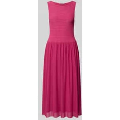 Midijurk van mesh met smokdetails