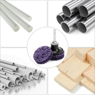 Dailygoods - 17-delig schuurdisc set - 50 mm schuurdisc voor oppervlaktetechniek - ideaal voor roest en verf - veelzijdig - inclusief rubberen backing...