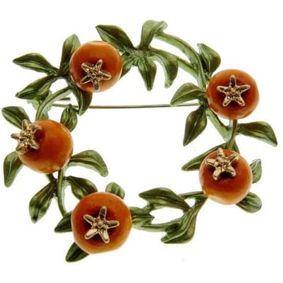 Creatief Merk Design Krans Blad Broche Vruchten Meidoorn Broche Bloem Vrouwen Bedel Sieraden