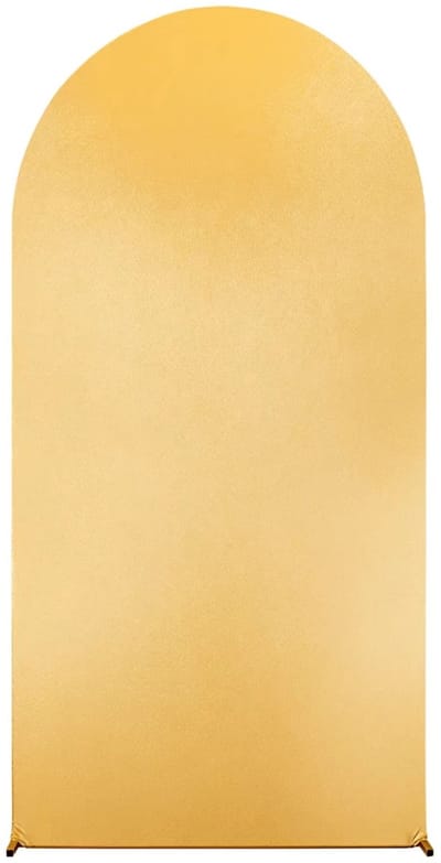 Gouden Boog Achtergrondhoes 100M - Elastisch en Glanzend U-Vormig design - voor feest en fotografie - Goud Polyester - Goud 120 cm