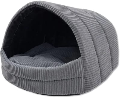 Honden- en Kattenhuis Bed - Maat M, Comfortabel, Warm, Ideaal voor Huisdieren, Kwalitatief en Duurzaam, grafiet
