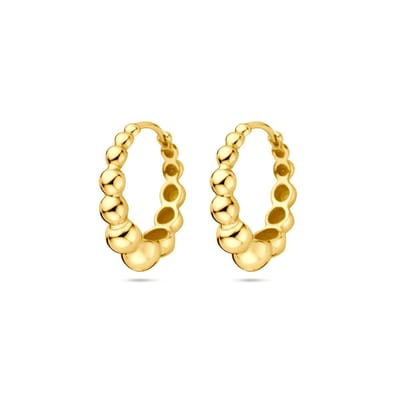 Zilver Verguld (Geel) Klapoorringen 17 Mm 1 Micron 2103790