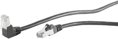 S/FTP CAT6 Gigabit netwerkkabel haaks/recht / zwart - 10 meter
