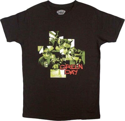 Green Day - Photo Montage Heren T-shirt - S - Zwart